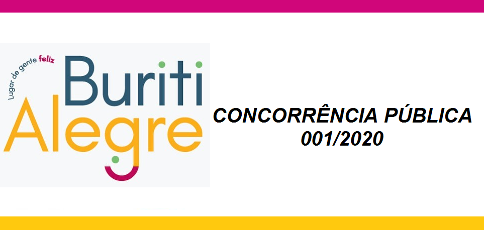 AVISO DA NOVA DATA DE ABERTURA DA LICITAÇÃO DA CONCORRÊNCIA PÚBLICA N°  001/2020 - Prefeitura Municipal de Buriti Alegre